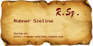 Rubner Szelina névjegykártya